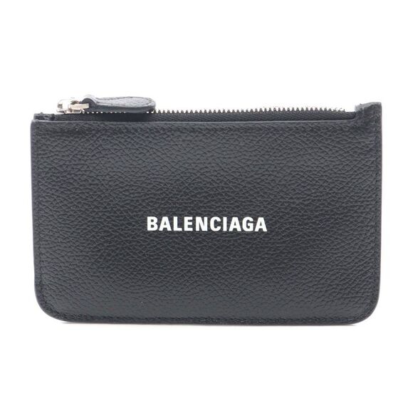 Balenciaga Leather Card Case Black/White - Picture 1 of 5